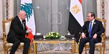 جوزيف عون: العلاقة بين مصر ولبنان تاريخية دولة وشعبا وتلعب دوراً قيادياً في المنطقة.. وأشكر الرئيس السيسي على دعمه خاصة في أزمتي  كورونا وانفجار مرفأ بيروت