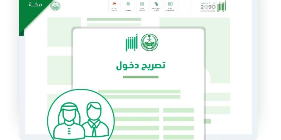 "أبشر".. هذه الفئات المستفيدة من خدمة تصريح الدخول إلى مكة