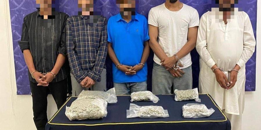 القبض على عدد من الآسيويين لمحاولتهم تهريب مادة الماريجوانا المخدرة