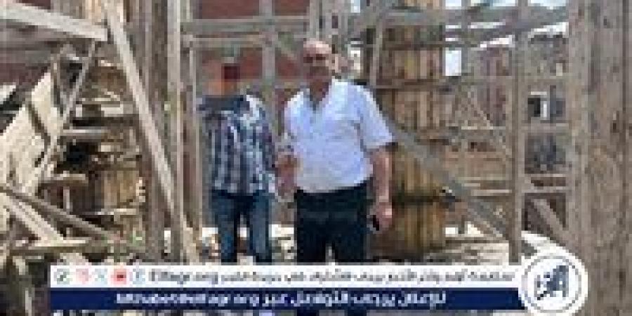 تنفيذ إزالة لاعمدة خرسانية لدور خامس مخلف بعقار في حملة مكبرة لغرب المنصورة
